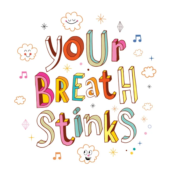 Dein Atem stinkt — Stockvektor