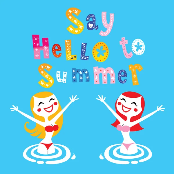 Say hello to summer — Stock Vector
