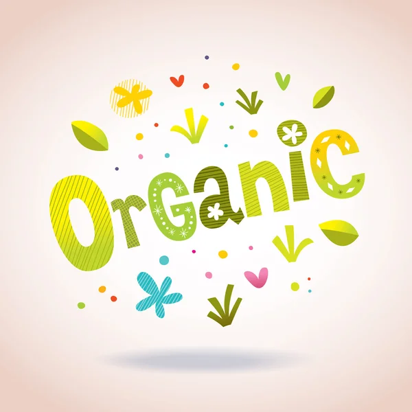 Organické - jedinečné dekorativní nápisy typu — Stockový vektor