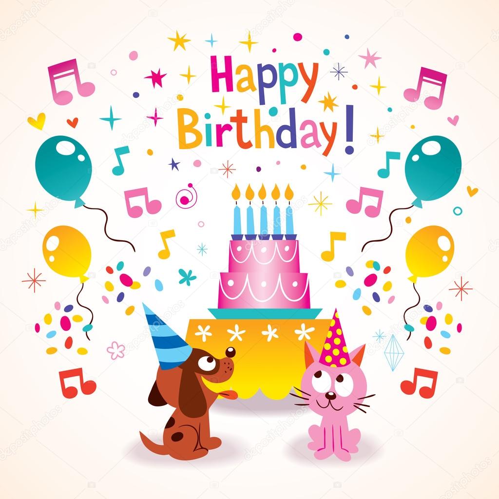 Happy Birthday kids greeting card ⬇ Vector Image by © Aliasching ...