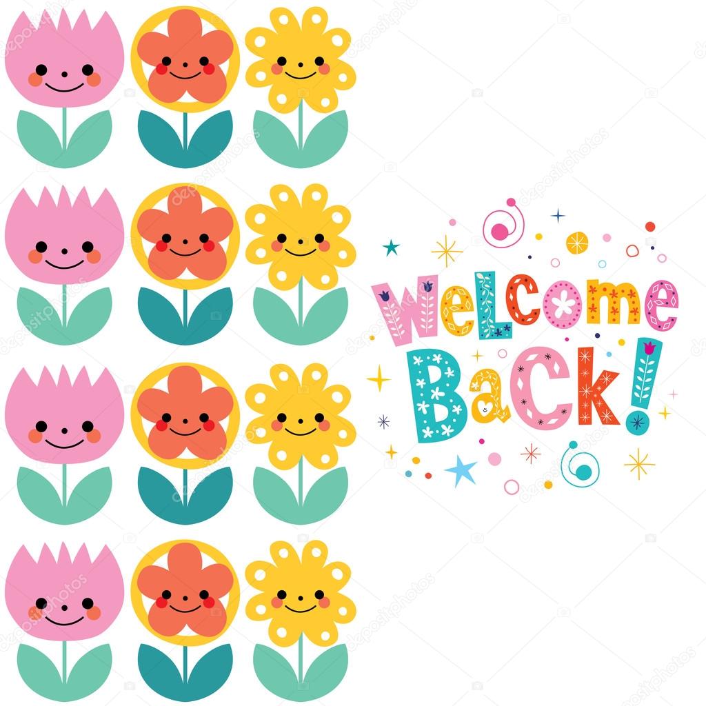 Welcome back card — Stock Vector © Aliasching #124097276