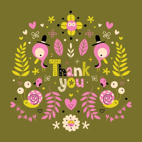 Thank you card — Stock Vector