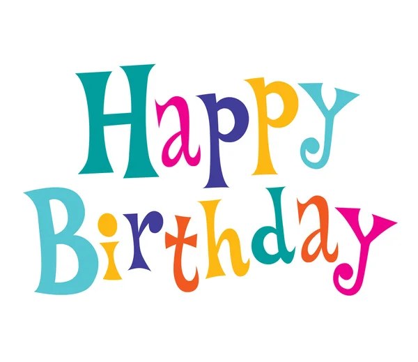 Happy Birthday text — Stock Vector