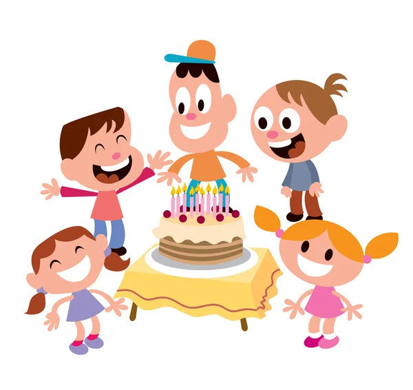 Πάρτι γενεθλίων για παιδιά — Διανυσματικό Αρχείο
