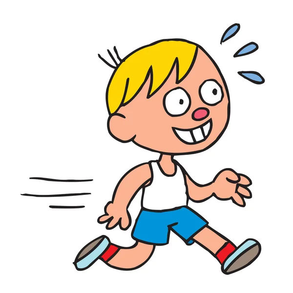 Boy running — Stock Vector