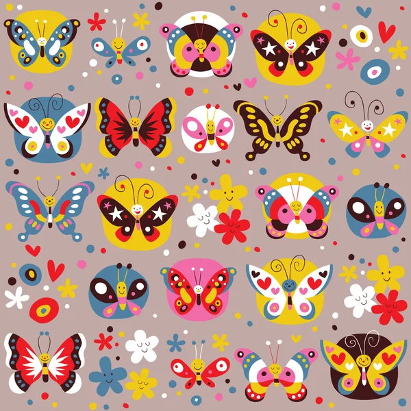 Butterflies pattern — Stock Vector