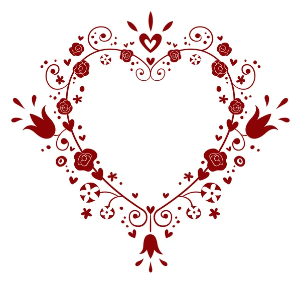 Романтический каркас сердца — стоковый вектор