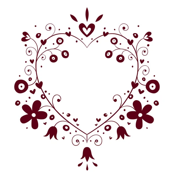 Романтический каркас сердца — стоковый вектор
