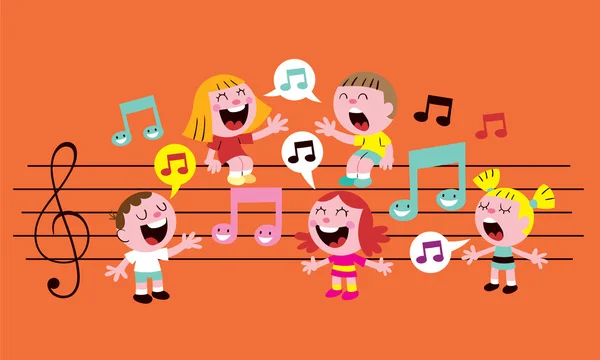 Дети музыки — стоковый вектор