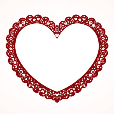 Sevgililer günü kalp dekoratif çerçeve