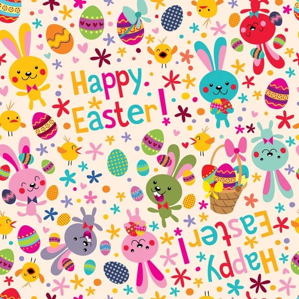 Happy Easter pattern — Stock Vector