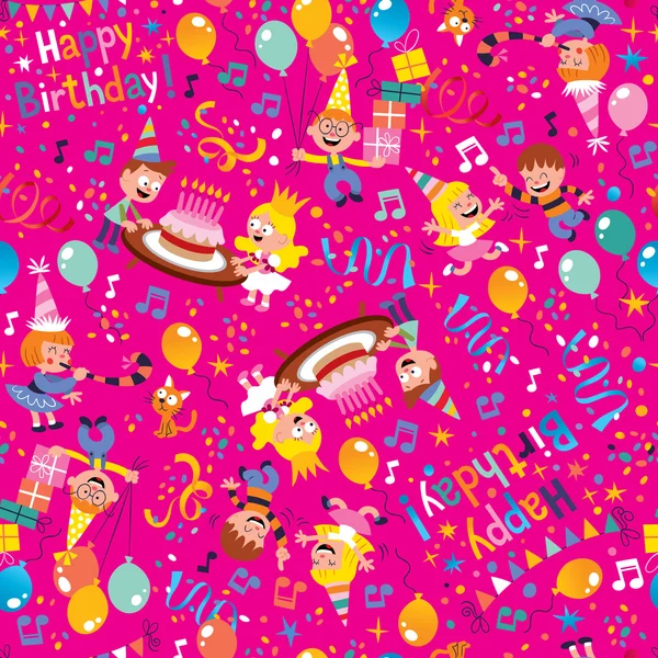 Happy Birthday party pattern — Stock Vector