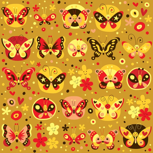 Modèle de papillons — Image vectorielle