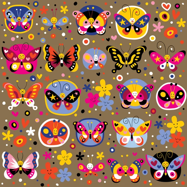 Modèle de papillons — Image vectorielle