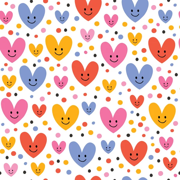 Cute hearts pattern — Stock Vector