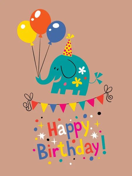 stock vector Happy birthday card