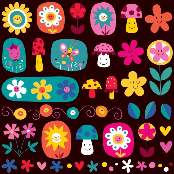 Motif de fleurs mignon — Image vectorielle