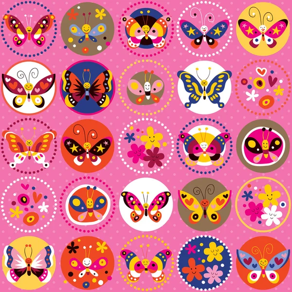 Butterflies pattern — Stock Vector