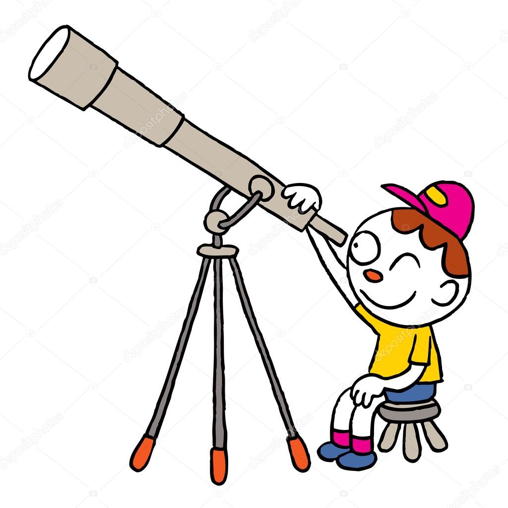 Boy with telescope