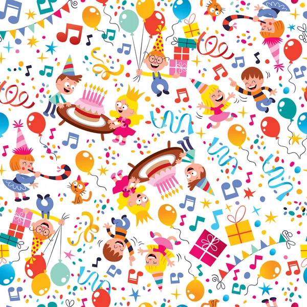 Joyeux anniversaire motif de fête pour enfants — Image vectorielle