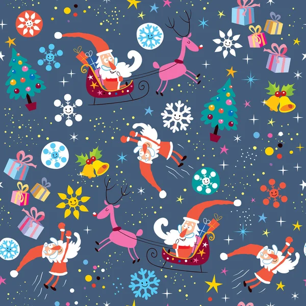 Santa Claus Christmas pattern — Stock Vector