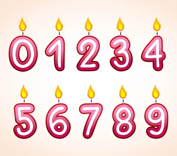 Birthday number candle set — Stock Vector © nnfotograf 23867293