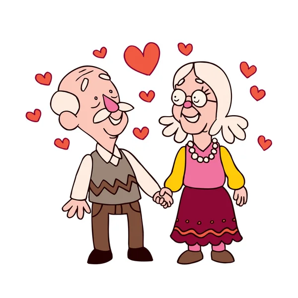 Pareja manos ancianos imágenes de stock de arte vectorial | Depositphotos