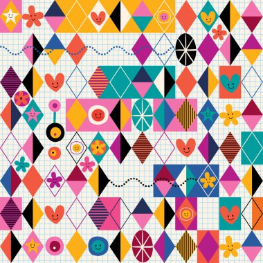 Retro tarzı eğlence desen