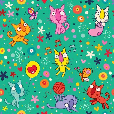 Şirin yavru kedi desen