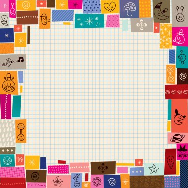 Kolaj doodle kenarlık