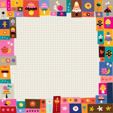 Mantar ve salyangoz kolaj kenarlık