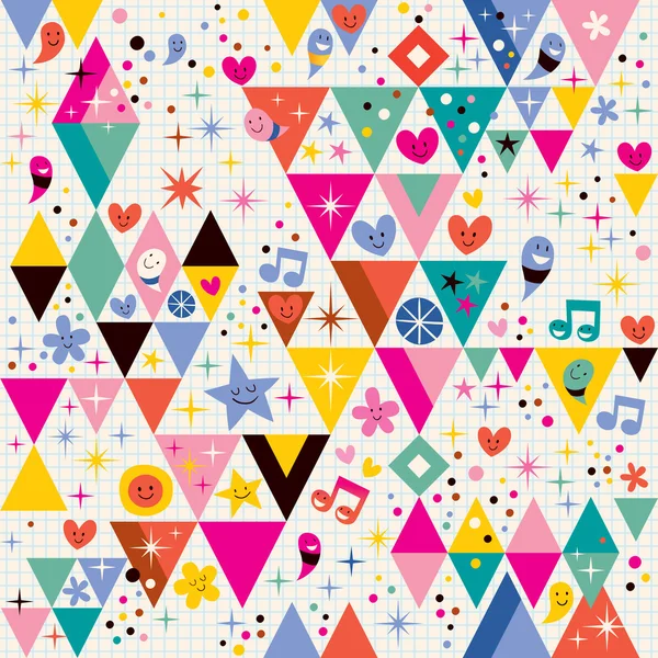 Fun triangles background — Stock Vector