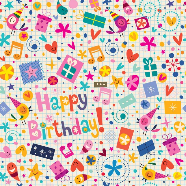 Happy Birthday pattern — Stock Vector