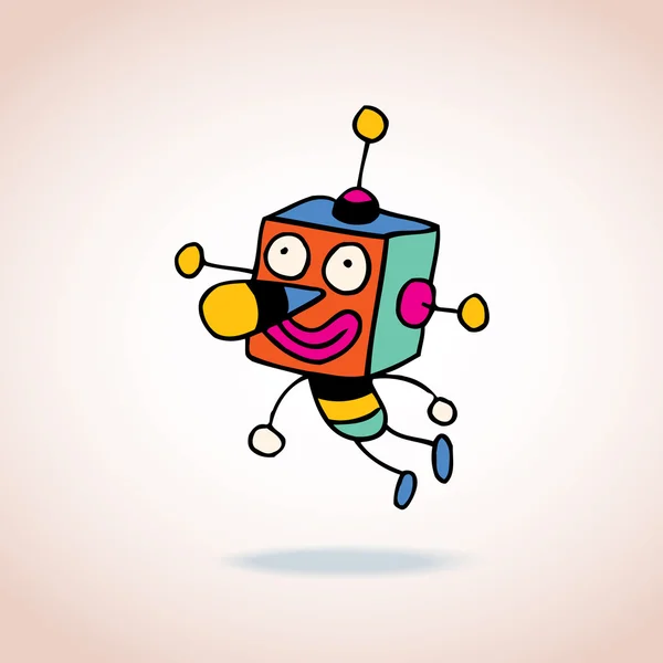 Cartoon Robot personaggio — Vettoriale Stock