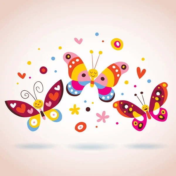 Illustration Schmetterlinge — Stockvektor