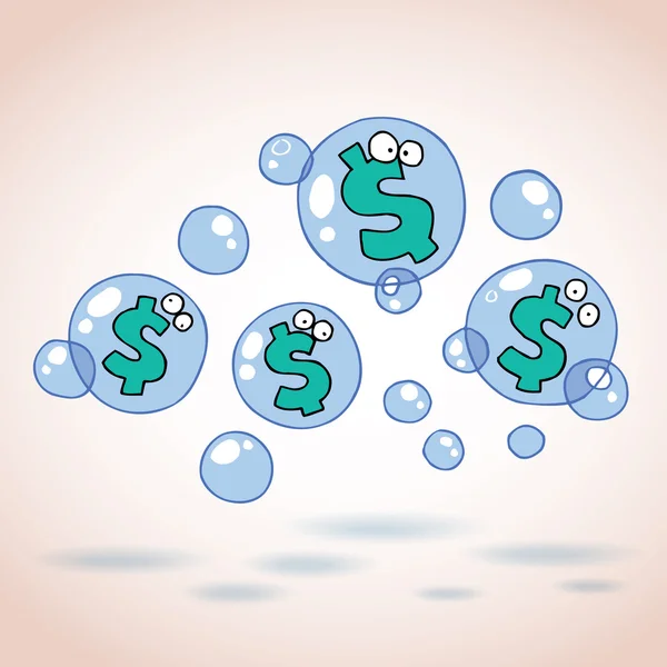 Dollarn bubblor — Stock vektor