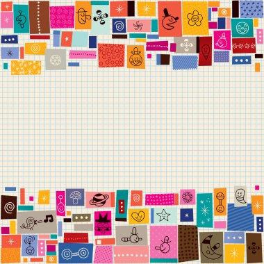 Kolaj doodle arka plan