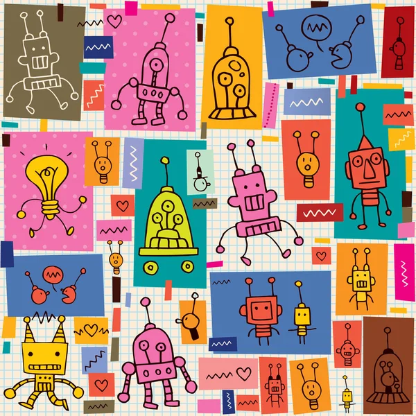 Robots pattern — Stock Vector