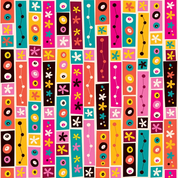 Blumen Collage Muster — Stockvektor