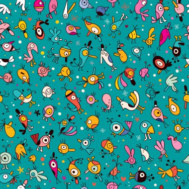 karikatür kuş desen