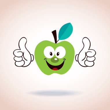 Apple maskot çizgi film karakteri