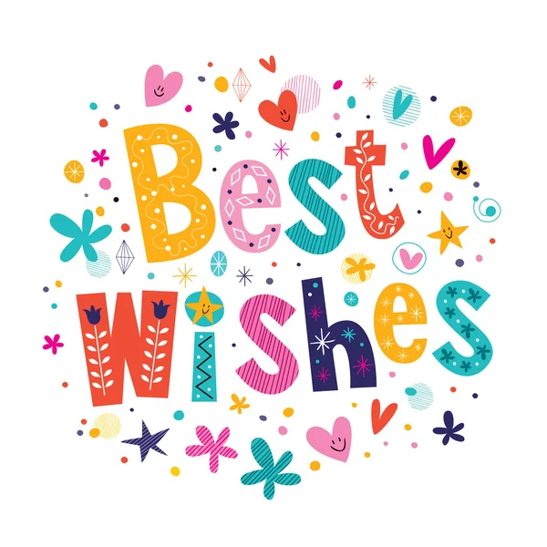 Best Wishes card — Stock Vector