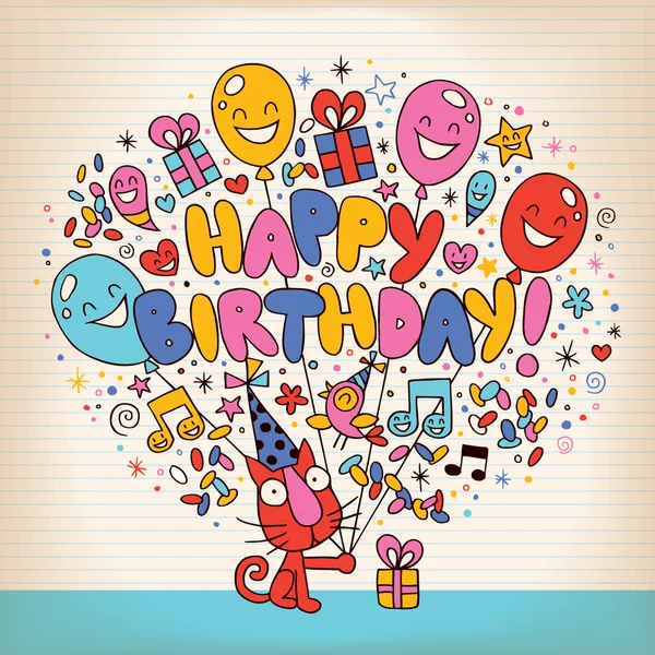 Happy Birthday card — Stock Illustration Happy Birthday card Vector Graphics