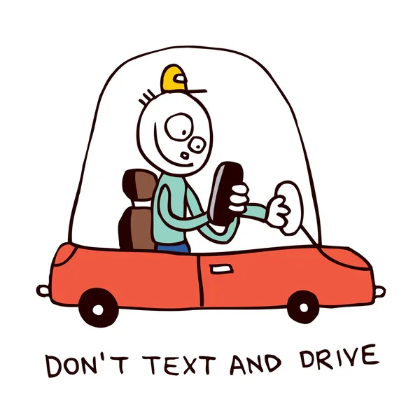 Nicht texten und fahren — Stockvektor