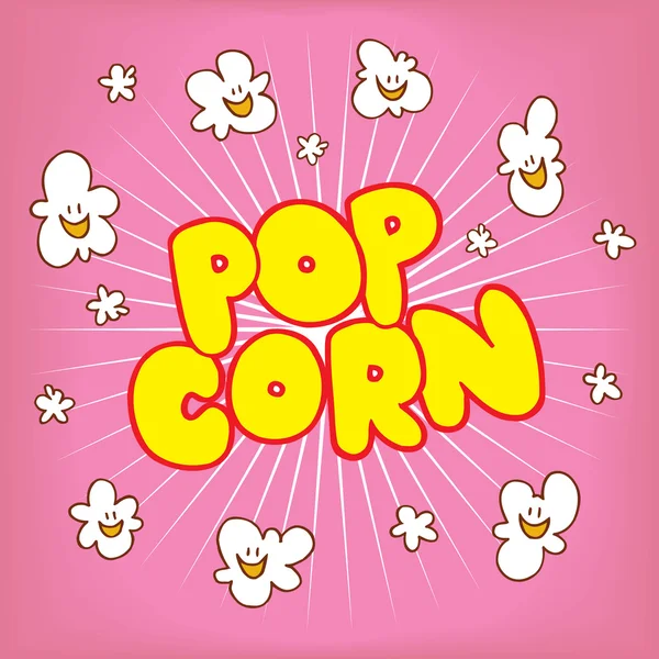 Mot pop-corn — Image vectorielle