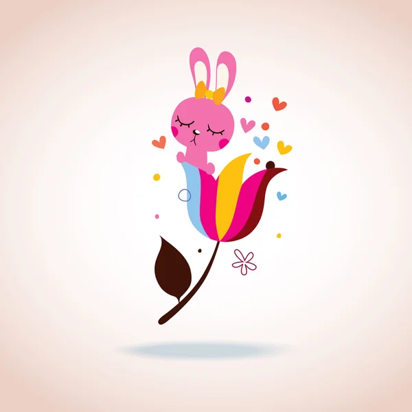 Mignon personnage de lapin — Image vectorielle