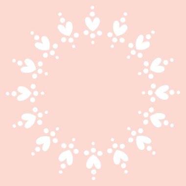 Kalpler çerçeve arka plan yuvarlak