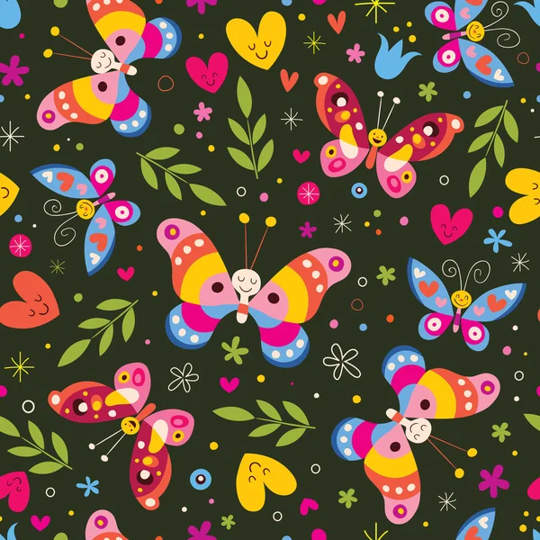 Butterfly seamless pattern — Stock Vector