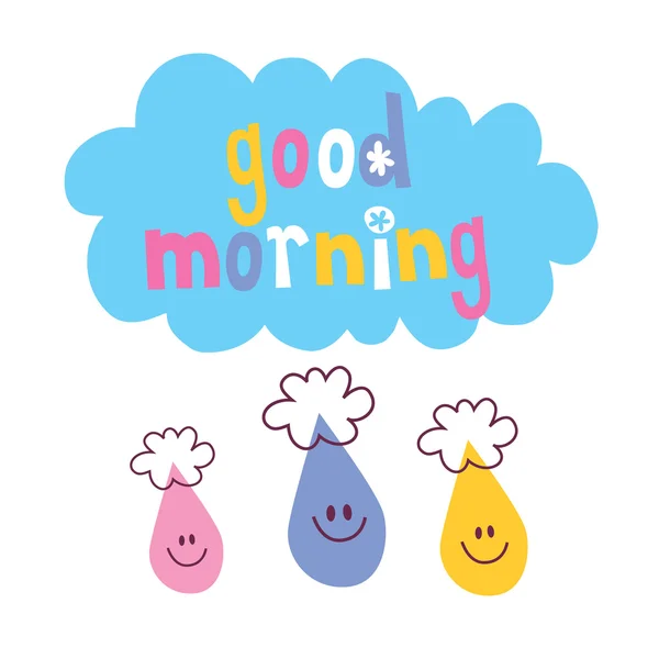 Good Morning card — Stock Vector