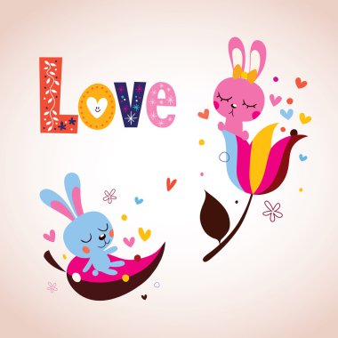 retro Sevgililer günü kartı